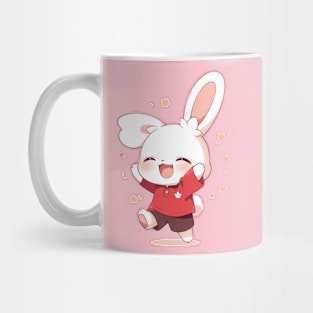 Kawaii Cute Soccer Rabbit Mug